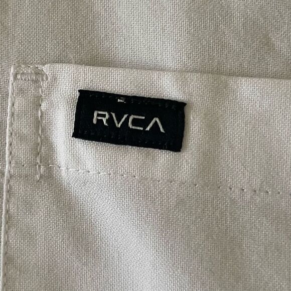 RVCA Men’s White Slim Fit That’ll Do Long Sleeves Button Down Dress SZ M #1103 - Picture 9 of 13